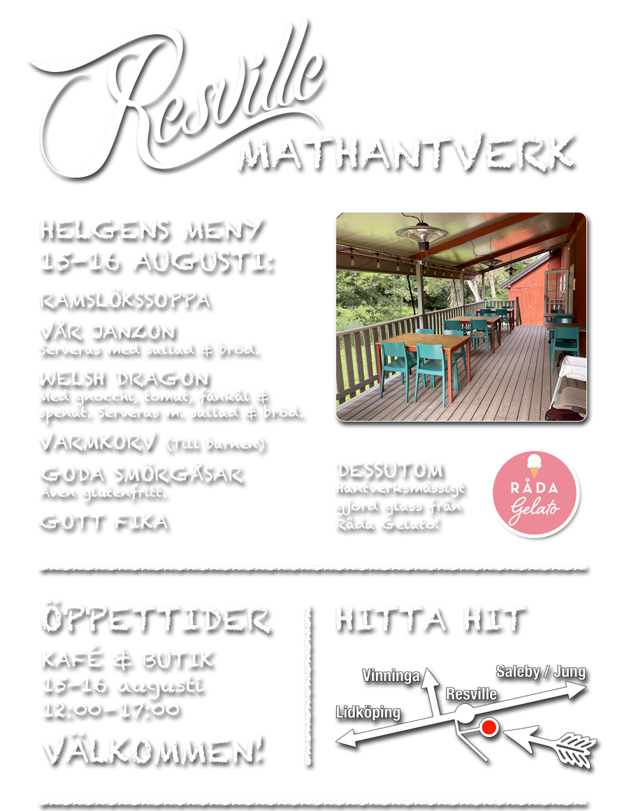 Meny 15-16 augusti 2026